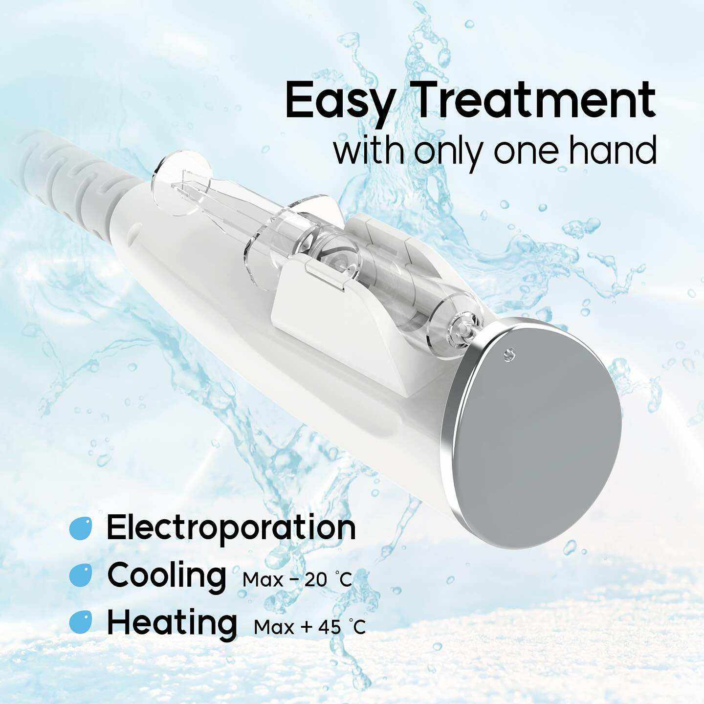 Specially designed for sensitive skin Hot Cold Hammer Skin Facial Machine Cryo Heat Electroporation Device Tightening Beauty Cooling Electroporation Machine - Professional RF Microneedle / Collagen Gun equipment by SMIO