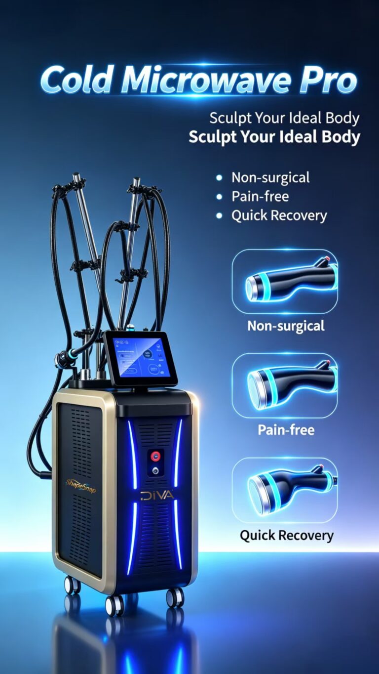 Onda Lifting Freeze Wave Vacuum ABS Waterproof Beauty Device Soap Fat Reduction Machine with Skin Tightening CoolWave Technology