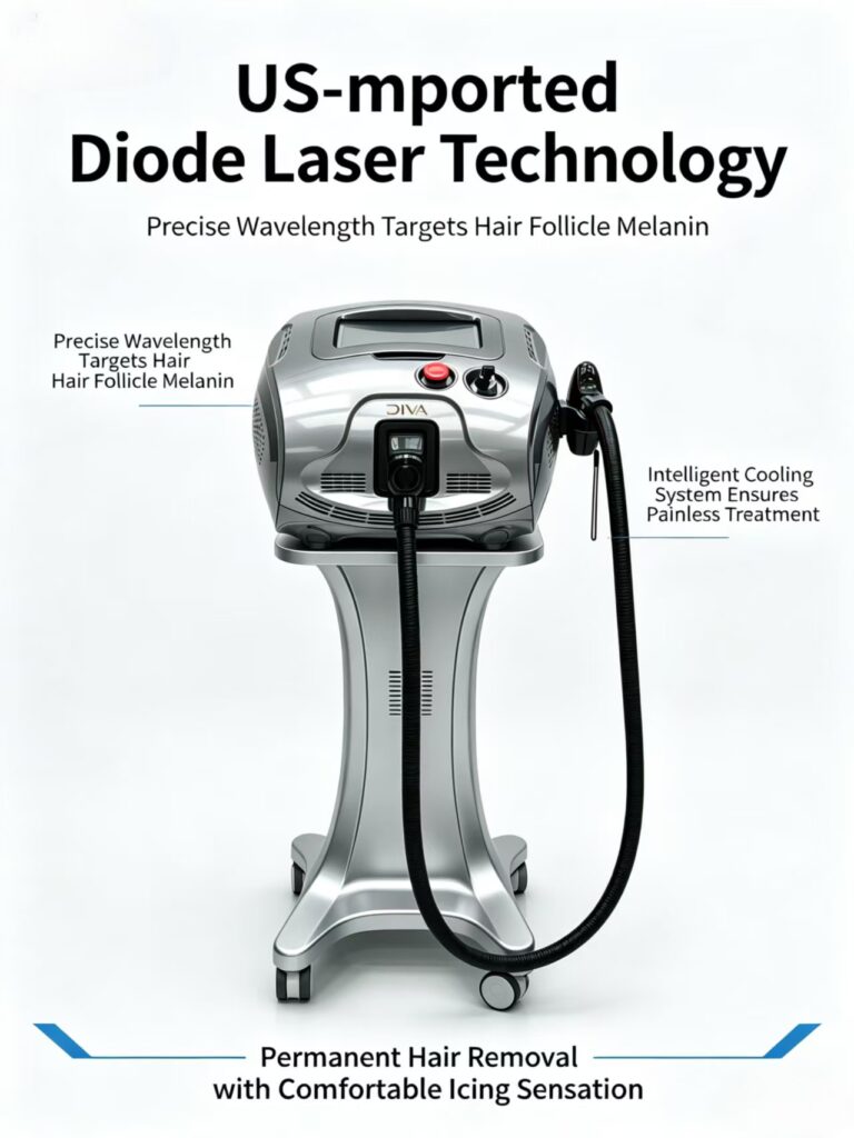 Speed Salon Ice Titanium Depilacion Diodo Trio Diode 808 nm Diode Hair Removal Equipment