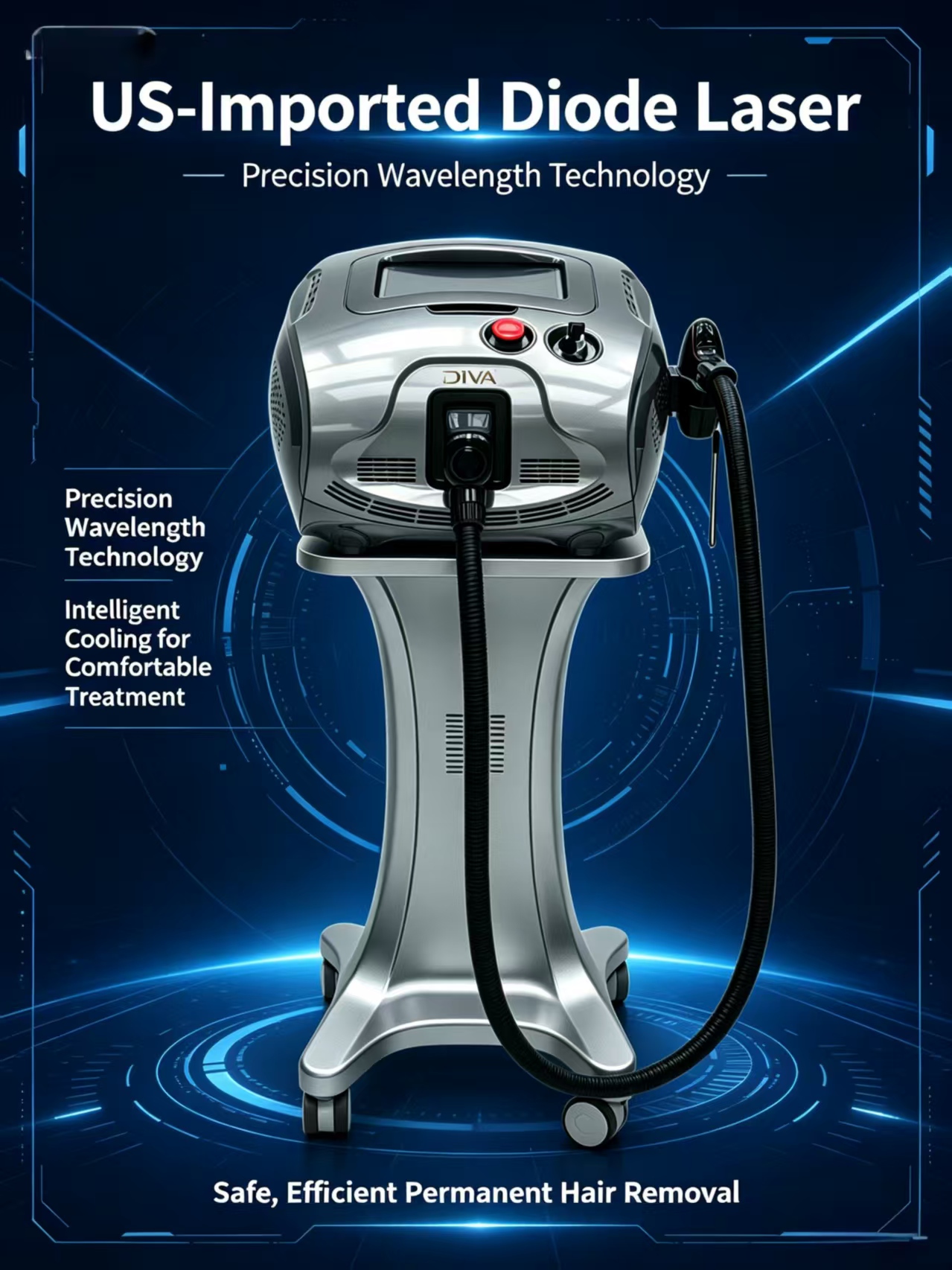 Speed Salon Ice Titanium Depilacion Diodo Trio Diode 808 nm Diode Hair Removal Equipment - Professional 808nm Diode Laser equipment by SMIO
