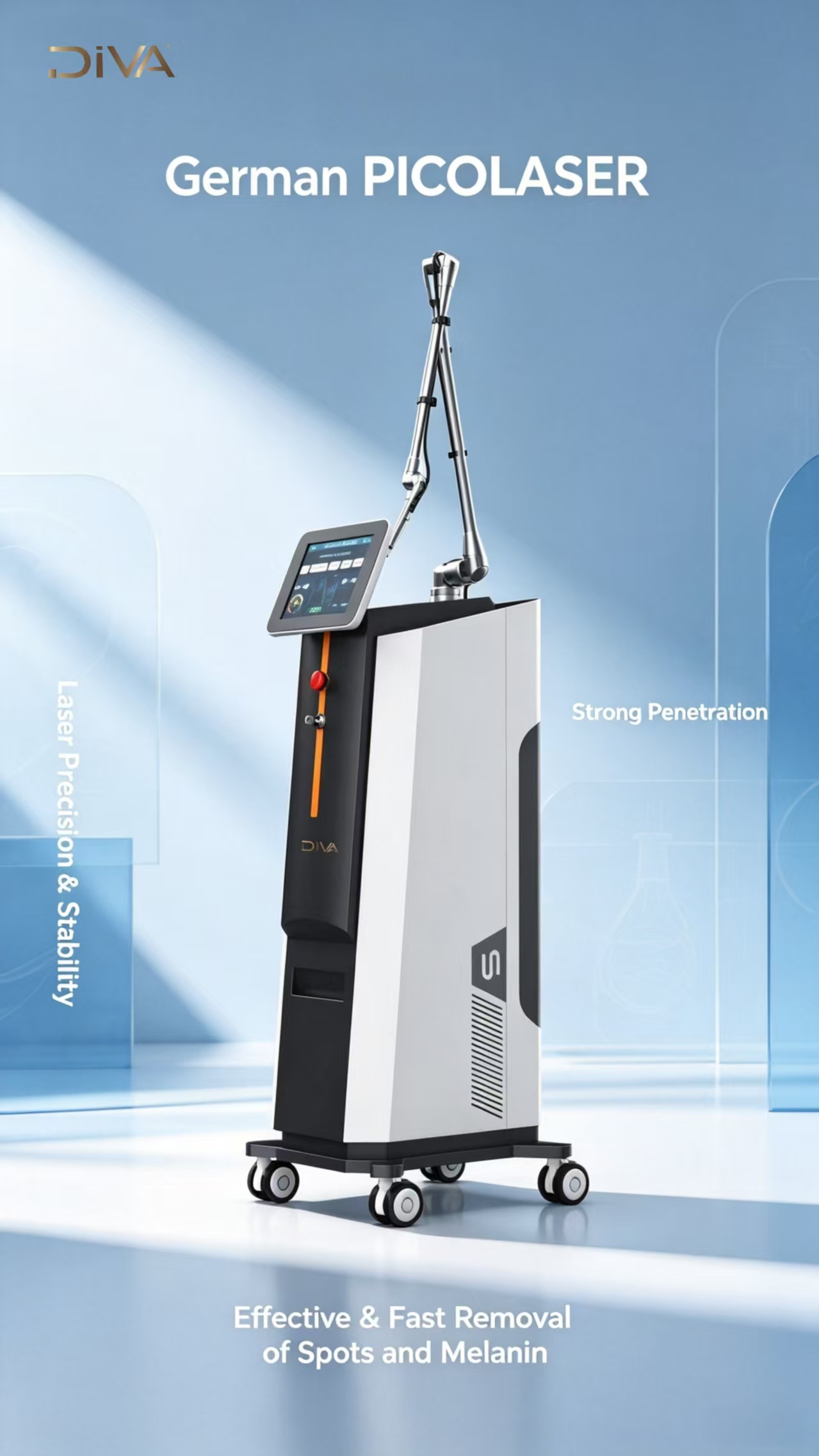 Picosecond Pico YAG Laser Machine Tattoo Removal Stationary Salon Use Adjustable Spot Size 2-10mm Energy Beauty Equipment - Professional Picosecond / CO2 / Nd:YAG Laser equipment by SMIO