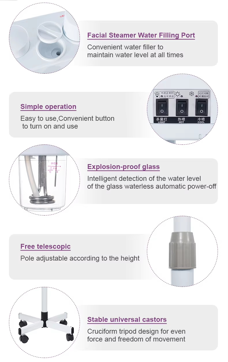 Cold and Hot Double Spray Face Steamer Refreshing Skin Care Deep Cleaning Face Steamer - Professional Professional Beauty Equipment equipment by SMIO