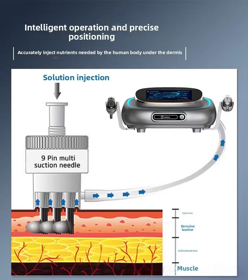 Mesotherapy Injector Nanoparticle Needle-Free Mesogun Mesotherapy Injector Mesogun Injector Skin Regeneration - Professional RF Microneedle / Collagen Gun equipment by SMIO