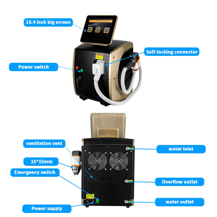 台式 黑金810 - SMIO #295 - Professional 808nm Diode Laser equipment by SMIO