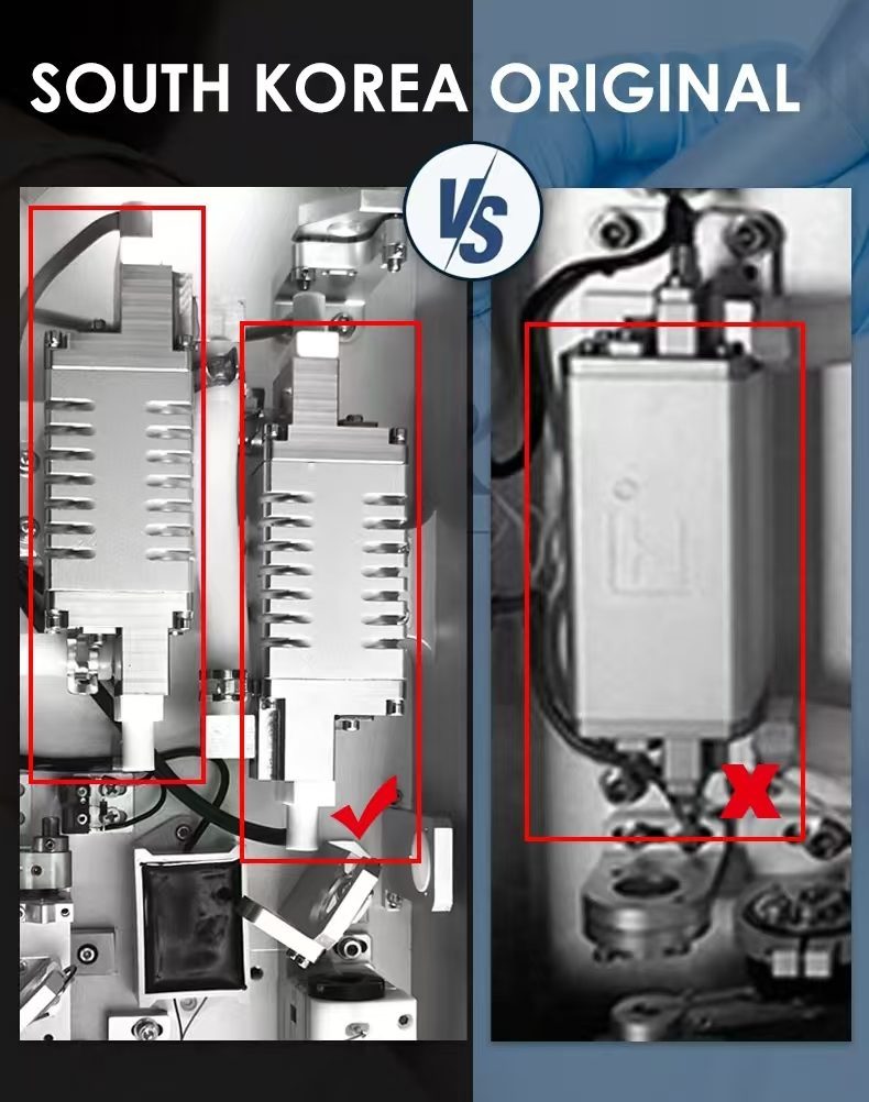 Korean original laser module versus generic copy side by side.